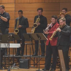 Duly Noted, the house band for the Living Music Resource, will perform Thursday evening as part of the cabaret competition at Nutt Auditorium. Photo by Thomas Graning