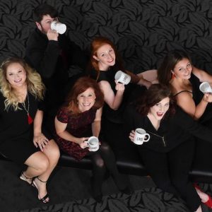 The UM Living Music Resource team includes (from left) Carley Wilemon, Jesse Gibens, Nancy Maria Balach, Ava Street, Caitlin Richardson and Haley Tyrrell. Photo by Kevin Bain