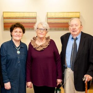 Ron and Jody Wilson (from left) have made a gift to the UM Sally McDonnell Barksdale Honors College in honor of Mary Lou and Harry Owens. Representing the Honors College is the dean, Douglass Sullivan-Gonzalez.