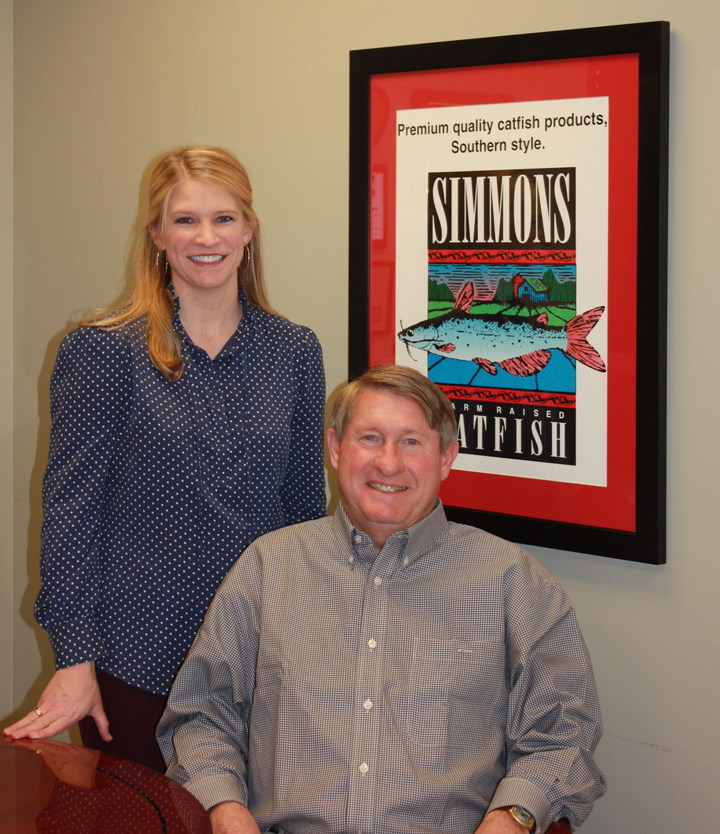 Harry Simmons Jr. and Katy Simmons Prosser announce Simmons Catfish's support of UM's Southern Foodways Alliance. 