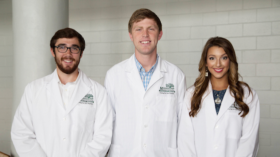 Cal Wilkerson, Kaleb Barnes, and Judi Beth McMillen have been selected to participate in the undergraduate portion of the Mississippi Rural Physicians Scholarship Program.