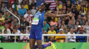 Brittney Reese (USA) during the women’s long jump final in the Rio 2016 Summer Olympic Games at Estadio Olimpico Joao Havelange. Mandatory Credit: Kirby Lee-USA TODAY Sports