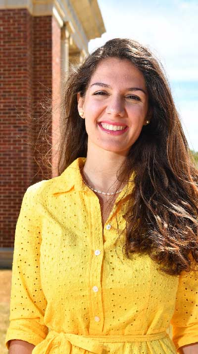 Triple major Kathryn James is a 2017 Phi Beta Kappa writing intern. Photo by Kevin Bain/Ole Miss Communications