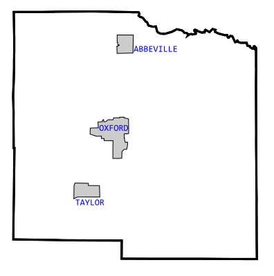Cities and towns in Lafayette County, Mississippi