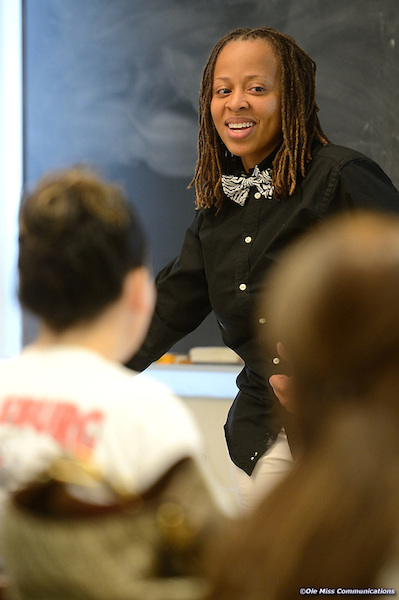 Torina Lewis teaches a class during her time at the University of Mississippi. Photo by Kevin Bain