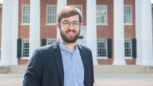 Andrew Hayes, an international studies and economics graduate, will teach at a public school in Madrid, Spain. Photo by Kevin Bain/ Communications