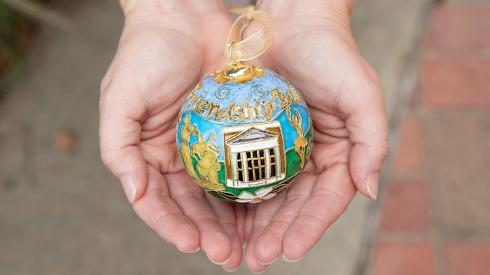 The Ford Center has cloisonne friendship balls for sale as part of the Celebrating the Arts campaign, which runs through May 18. 