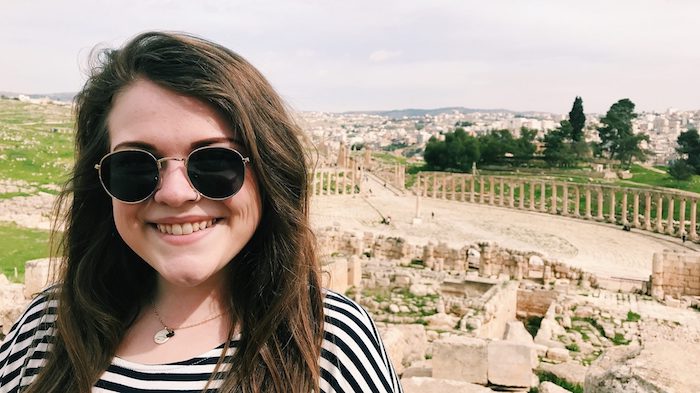 Croft Institute senior Lauren Burns has journeyed to Jordan three times for study abroad. Her trips have allowed her to immerse herself in Jordanian culture, including trips to places such as Jerash. 