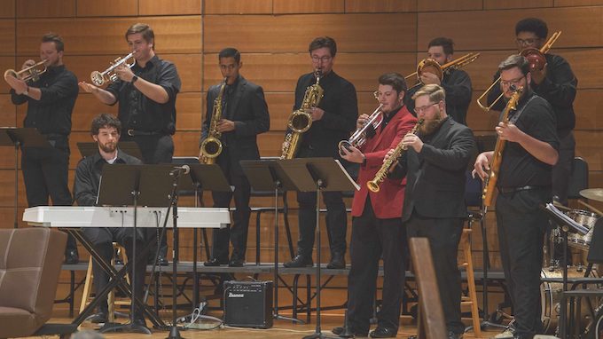 Duly Noted, the house band for the Living Music Resource, will perform Thursday evening as part of the cabaret competition at Nutt Auditorium. Photo by Thomas Graning