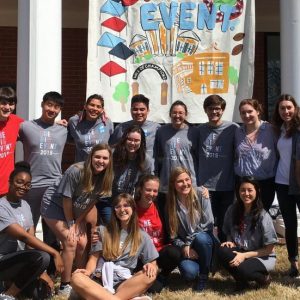 Students in the Stamps Scholars program at the University of Mississippi work as volunteers last spring in the annual Big Event. With 13 new students arriving this fall – the program’s second-largest group of incoming freshmen in the nation – Ole Miss has the nation’s fourth-largest Stamps Scholars program.